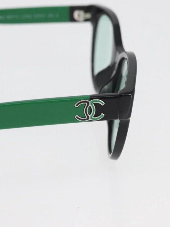 CHANEL COCO Mark Glasses plastic Green CC Auth BAZ663 main image 8